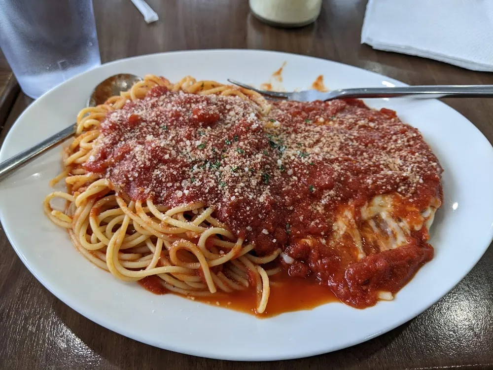 Veal Parmesan with Spaghetti Side